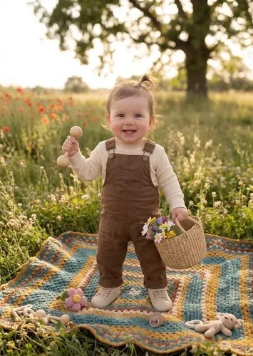 Jardinero Rígido Gabardina Gosha Bebé/beba Chocolate Liso 2 ( 9-12 M )
