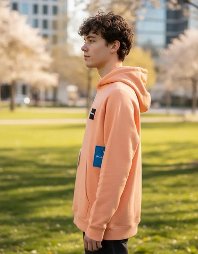 Buzo Hoodie Columbia Talle L Hombre Original L Salmon - 6