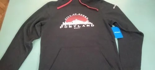 Buzo Hoodie Columbia Talle S Hombre Original S Negro - 6