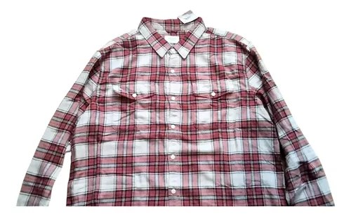 Camisa American Eagle Talle 3xl Original Rojo A Cuadros 3xl - 3