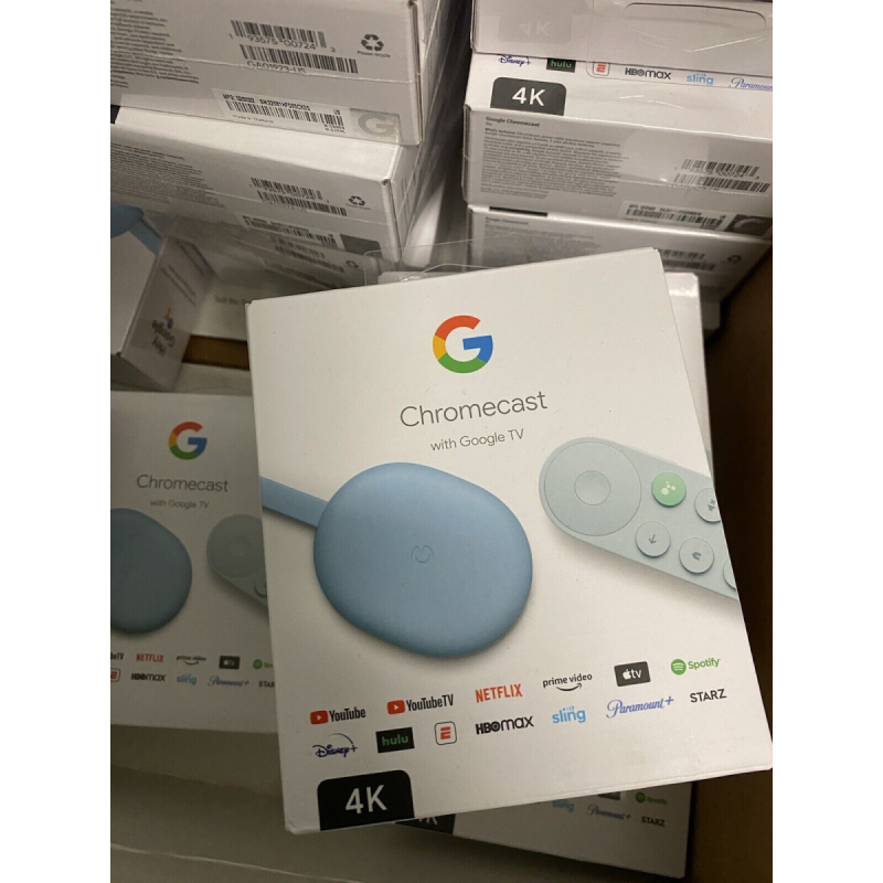 Google Chromecast Sky Celeste Version 4K Español Fullbox