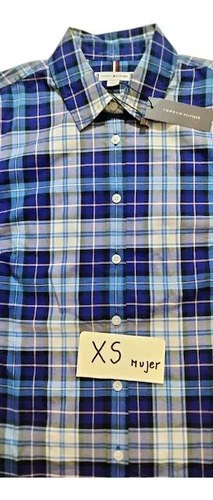 Camisa Tommy Hilfiger Talle Xs Mujer Original Azul Xs - 3