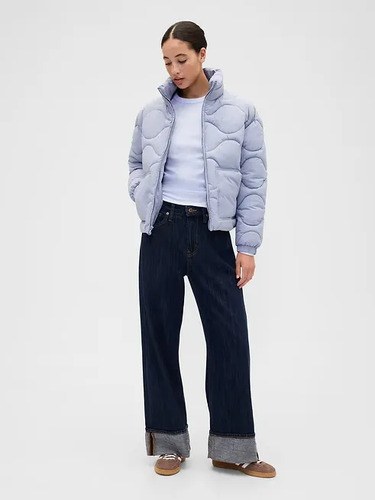 Campera Gap Talle M Mujer Original Lila Claro M - 5
