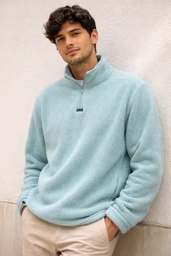 Campera Polar Champion Talle L Hombre Original Celeste L
