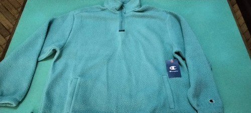 Campera Polar Champion Talle L Hombre Original Celeste L - 5