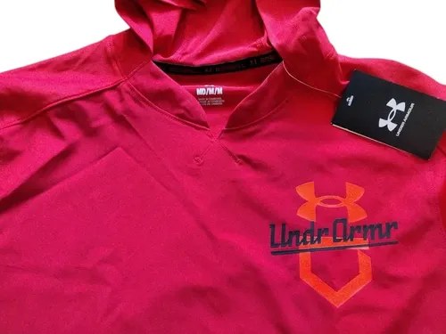 Campera Under Armour Talle M Hombre Impermeable Con Capucha Rojo M - 4