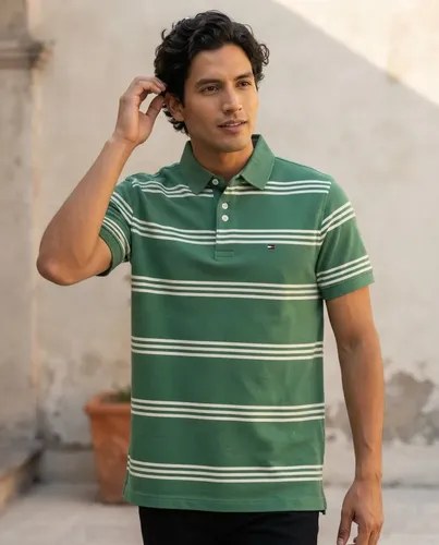 Chomba Tommy Hilfiger Talle Xs Hombre Verde Oliva Claro Xs