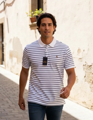 Chombas Ralph Lauren 2xl Originales Blanco A Rayas 3xl