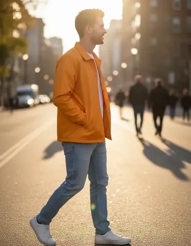 Coach Jacket Champion Talle L Original Naranja L - 6