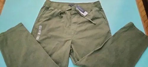 Pantalon Con Cordon Tommy Hilfiger Talle 2xl Original Verde Oliva 2xl - 2