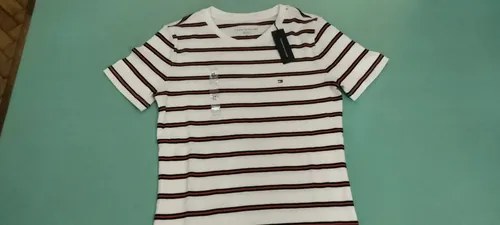 Remeras Tommy Hilfiger Talle M De Mujer Originales Gris M Estampa Localizada - 5