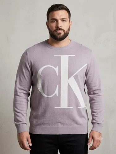 Sweater Calvin Klein Talle Xxl Hombre Lila Claro 2xl
