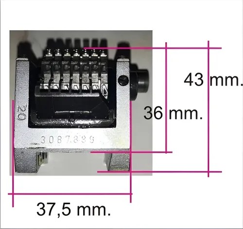 Numeradora Para Offset De 6 Dígitos - Horizontal - 2