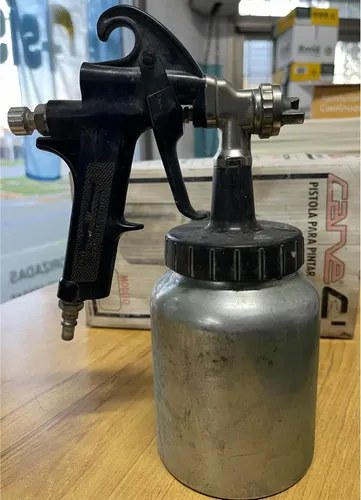 Soplete De Pintura Cane Cb-100 Pistola De Baja Presión Plateado