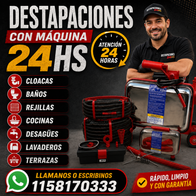 Destapaciones con maquina