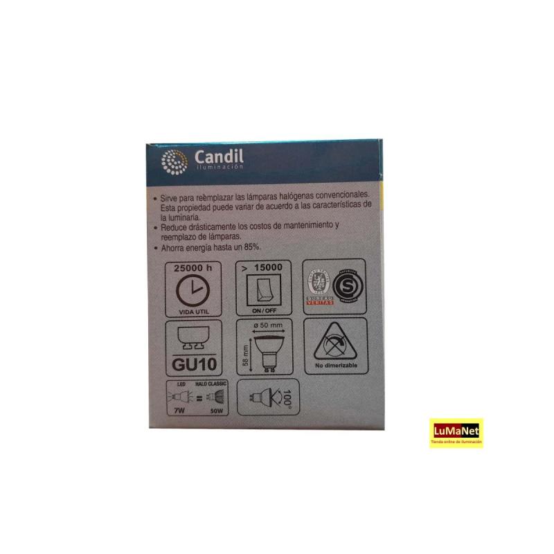 Lampara Led Dicroica Difusa Candil 7w Gu10 Luz Cálida o Fría - 4