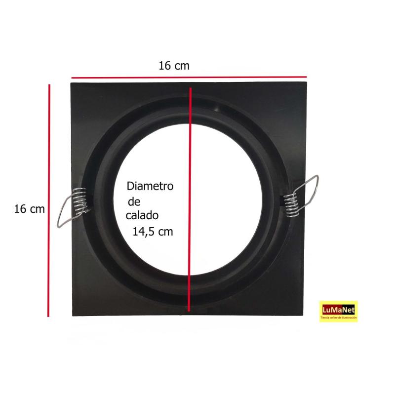Spot De Embutir De Pvc Para Dicroica Ar111 Blanco o Negro - 2