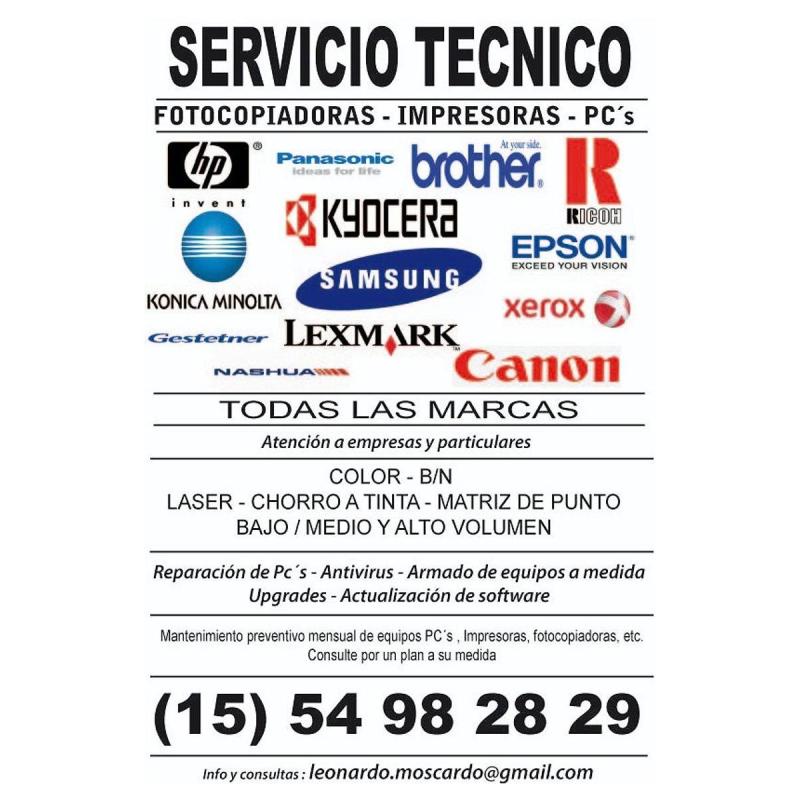 Reparación, venta y alquiler de impresoras y fotocopia en CABA y AMBA