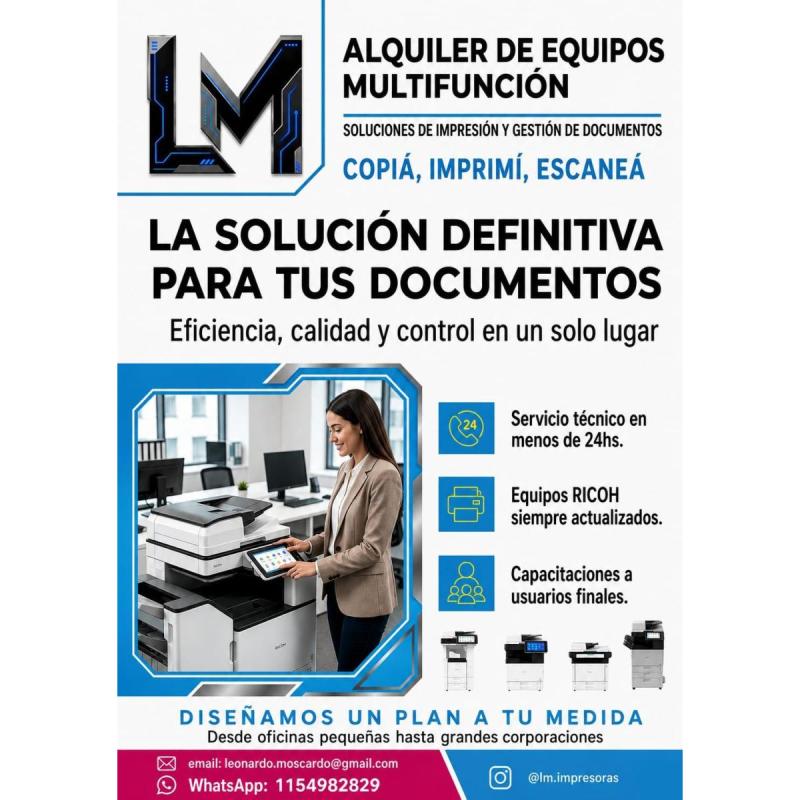 Reparación, venta y alquiler de impresoras y fotocopia en CABA y AMBA - 2