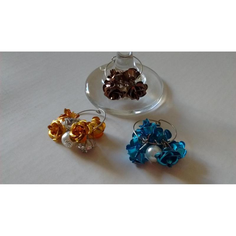 Identificadores de Copas Artesanales para Fiestas y Eventos X 6 - 2