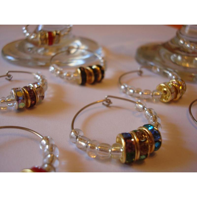 Identificadores de Copas Artesanales para Fiestas y Eventos X 6 - 3