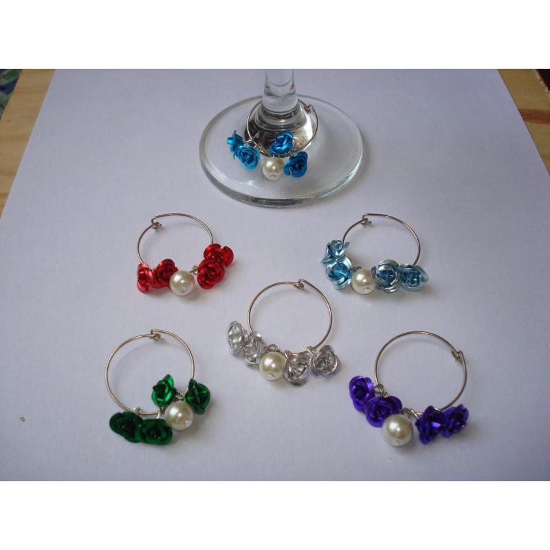 Identificadores de Copas Artesanales para Fiestas y Eventos X 6 - 4