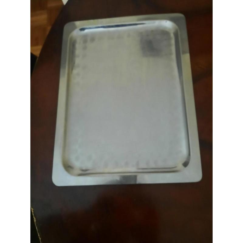 Bandeja de acero inoxidable rectangular