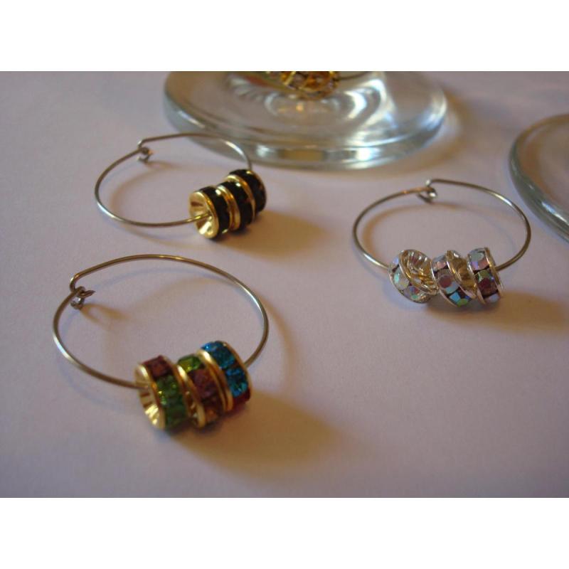 Identificadores de Copas Artesanales para Fiestas y Eventos X 6 - 5
