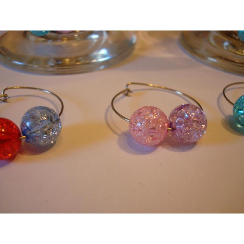 Identificadores de Copas Artesanales para Fiestas y Eventos X 6 - 6
