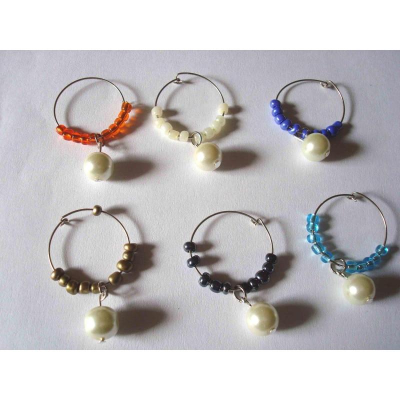 Identificadores de Copas Artesanales para Fiestas y Eventos X 6 - 10