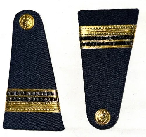 2 Charreteras Gala Dorada Servicio Penitenciario Capona Spf Azul Oscuro