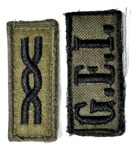 2 Parche Tactico G.e.i. Servicio Penitenciario Federal Spf Verde Oscuro Estampado