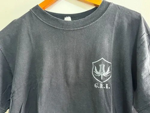 3 Remeras Negras Trabajo Spf Grupo Gei T Xl +2 De Regalo Negro Spf Xl Bordado - 10