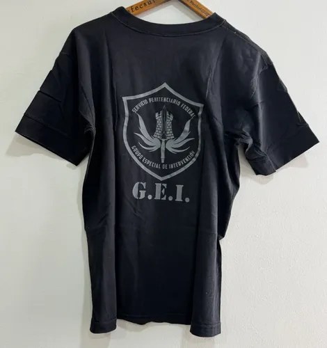 3 Remeras Negras Trabajo Spf Grupo Gei T Xl +2 De Regalo Negro Spf Xl Bordado - 11