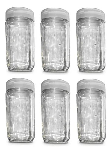 6 Frasco De Vidrio Con Tapa 170 Ml 18 Cm X 7 Cm Agua - 6