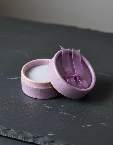 Alhajero Estuche De Regalo Para Aros O Cadenita Lila 5 X3 Cm Violeta
