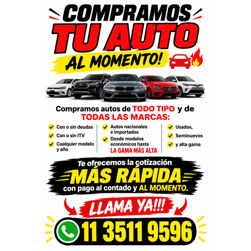 Compramos TU auto AL MOMENTO 2027 YA