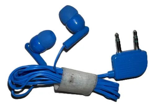 Auriculares Genéricos Doble 3.5mm - 1 Par Se Dobla Una Azul - 2