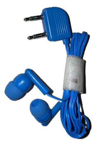 Auriculares Genéricos Doble 3.5mm - 1 Par Se Dobla Una Azul - 3