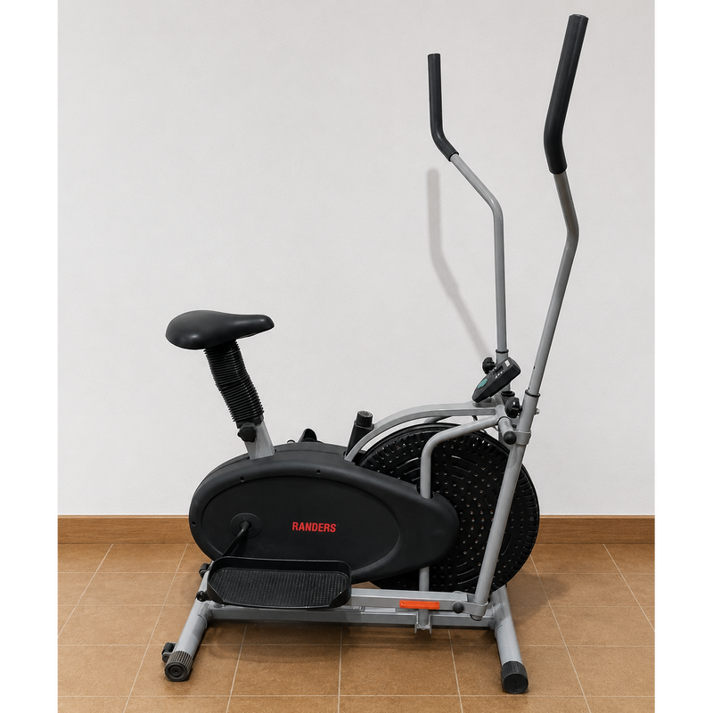 Equipo de ejercicio doble: caminador elíptico y bicicleta fija Randers