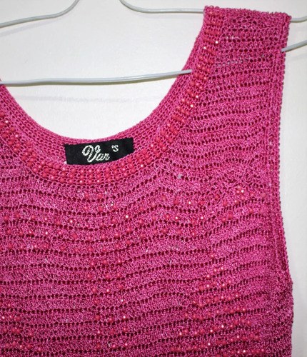 Blusa Vars Tejida Rosa T-m Hombro 37 Largo 62 Busto 42 Rosa Oscuro M - 2
