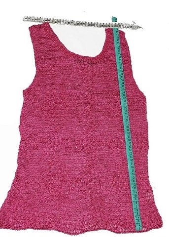 Blusa Vars Tejida Rosa T-m Hombro 37 Largo 62 Busto 42 Rosa Oscuro M - 4