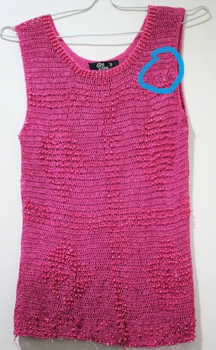 Blusa Vars Tejida Rosa T-m Hombro 37 Largo 62 Busto 42 Rosa Oscuro M - 6