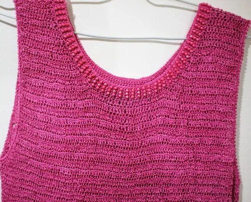 Blusa Vars Tejida Rosa T-m Hombro 37 Largo 62 Busto 42 Rosa Oscuro M - 8