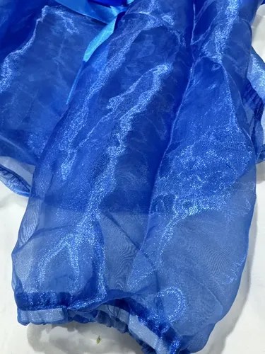 Blusa Abierta Con Cinto Blue Para Mujer Gasa T-l Oufit Danza Azul Lisa 3 - 9