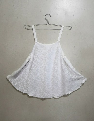 Blusa Blanco Tiza T 2 Con Encaje Excelente P 85 A 95 Busto Blanco M - 2