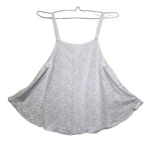 Blusa Blanco Tiza T 2 Con Encaje Excelente P 85 A 95 Busto Blanco M - 3