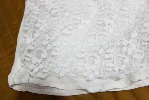 Blusa Blanco Tiza T 2 Con Encaje Excelente P 85 A 95 Busto Blanco M - 9