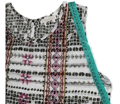 Blusa Indian Style T _ M Algodon Verde Claro M - 5