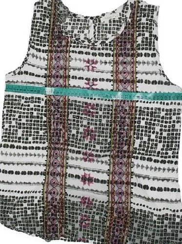 Blusa Indian Style T _ M Algodon Verde Claro M - 8
